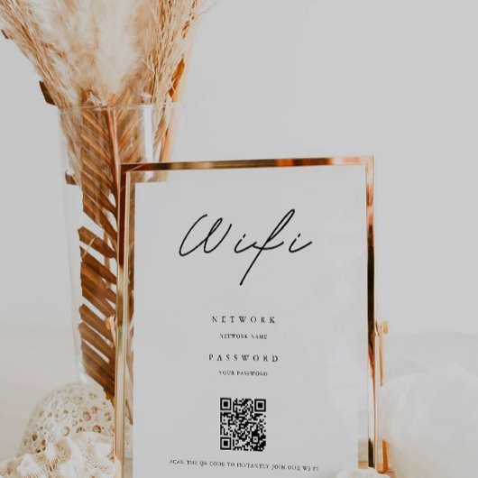 Minimalistische Wifi Code, QR Code Wifi Connectie Kaart