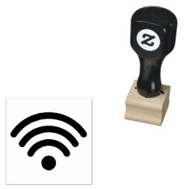 Minimalistische WiFi symbool rubberen stempel voor