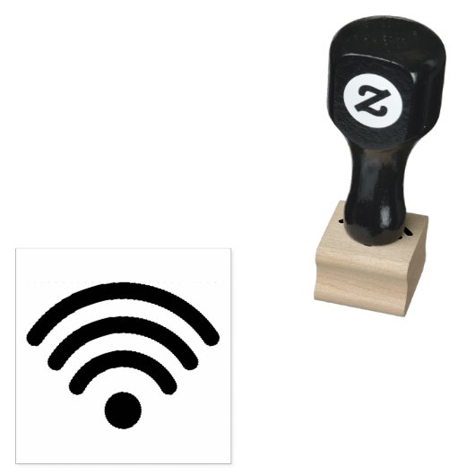 Minimalistische WiFi symbool rubberen stempel voor (Gestempeld)