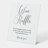 Minimalistische Wijnrafel Vrijgezellenfeest Spelbo Reclamebord Met Voetstuk (Voorkant)