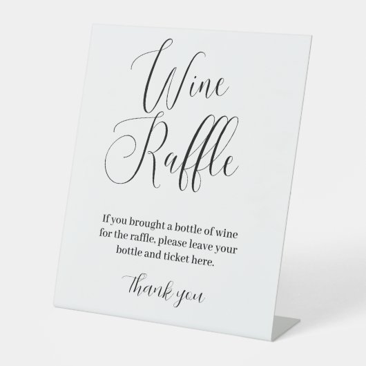 Minimalistische Wijnrafel Vrijgezellenfeest Spelbo Reclamebord Met Voetstuk (Voorkant)