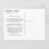 Minimalistische wijziging van de datum bruiloft ui aankondigingskaart (Achterkant)