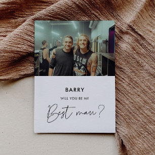 Minimalistische 'Wil je mijn getuige zijn' fotokaa Kaart