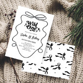 Minimalistische Wild One 1st Birthday Invitation Kaart