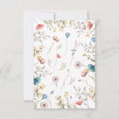 Minimalistische Wildbloem Baby Shower Bedankt (Achterkant)