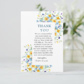 Minimalistische Wildbloemen Dank u Sjabloon (Staand voorkant)