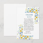 Minimalistische Wildbloemen Dank u Sjabloon (Voorkant / Achterkant)