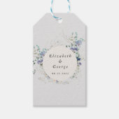 Minimalistische Wildbloemen Elegante Monogram Brui Cadeaulabel (Voorkant)