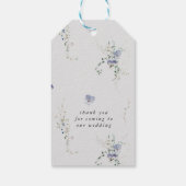 Minimalistische Wildbloemen Elegante Monogram Brui Cadeaulabel (Achterkant)