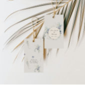 Minimalistische Wildbloemen Elegante Monogram Brui Cadeaulabel