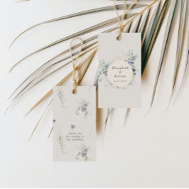 Minimalistische Wildbloemen Elegante Monogram Brui Cadeaulabel