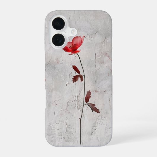 minimalistische wilde bloem iPhone 16 hoesje (Achterkant)