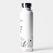 Minimalistische Wilde Bloem Moeder van de Bruid Waterfles (Links)