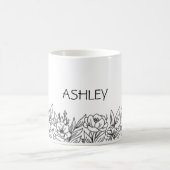 Minimalistische Wilde Bloem Monogram Koffiemok (Center)