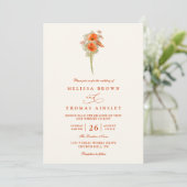 Minimalistische Wilde Bloem Rustieke Chic QR Code Kaart (Staand voorkant)