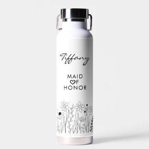 Minimalistische Wilde Bloem Schattige Getuige Waterfles