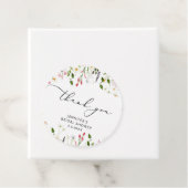 Minimalistische wilde bloemen bruidsfeest cadeauta bedankjes labels (In situ)