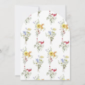 Minimalistische Wilde Bloemen Bruidsshower Kaart (Achterkant)