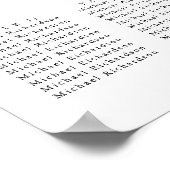 Minimalistische Wilde Bloemen Bruiloft 15 Tafel Zi Poster (Hoek)