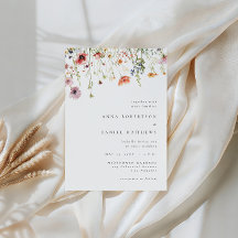 Minimalistische Wilde Bloemen Bruiloft