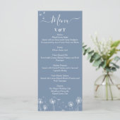 Minimalistische Wilde Bloemen Bruiloft Menu (Staand voorkant)