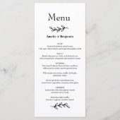 minimalistische wilde bloemen krans volksrustieke  menu (Voorkant)