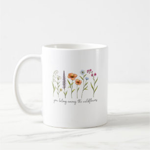 Minimalistische wilde bloemen lijnen kunst - Elega Koffiemok