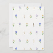 Minimalistische wilde bloemen Moederdag Brunch Kaart (Achterkant)