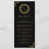 minimalistische wilde bloemenkrans volksrustieke b menu (Voorkant)