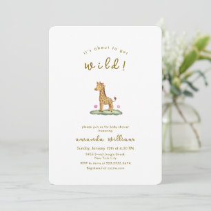 Minimalistische Wilde Jungle Safari Giraffe Baby B Kaart