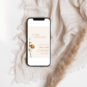 Minimalistische Wildflower Bohemian bruiloft Kaart