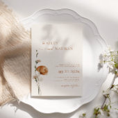 Minimalistische Wildflower Bohemian bruiloft Kaart