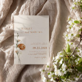 Minimalistische Wildflower Bohemian bruiloft Kaart