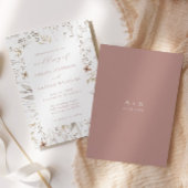 Minimalistische Wildflower Botanische bruiloft Kaart