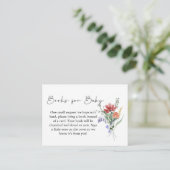 Minimalistische Wildflower Dark Pink Boeken voor B Informatiekaartje (Staand voorkant)