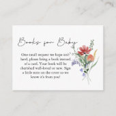 Minimalistische Wildflower Dark Pink Boeken voor B Informatiekaartje (Voorkant)