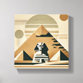 Minimalistische Wildflower Egyptische Landmark Canvas Afdruk (Voorkant)