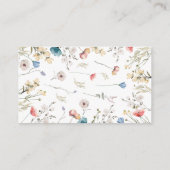 Minimalistische Wildflower Luier Raffle Informatiekaartje (Achterkant)