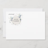 Minimalistische Wildflower Monogram Stationery Notitiekaartje (Voorkant)