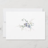 Minimalistische Wildflower Monogram Stationery Notitiekaartje (Achterkant)