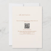 Minimalistische Wildflower QR-code alles in één br Kaart (Achterkant)