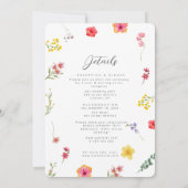 Minimalistische Wildflower Spring behuizing bruilo Kaart (Achterkant)