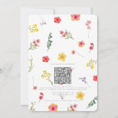 Minimalistische Wildflower Spring Botanische bruil Kaart (Achterkant)
