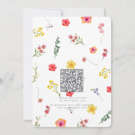 Minimalistische Wildflower Spring Botanische bruil Kaart