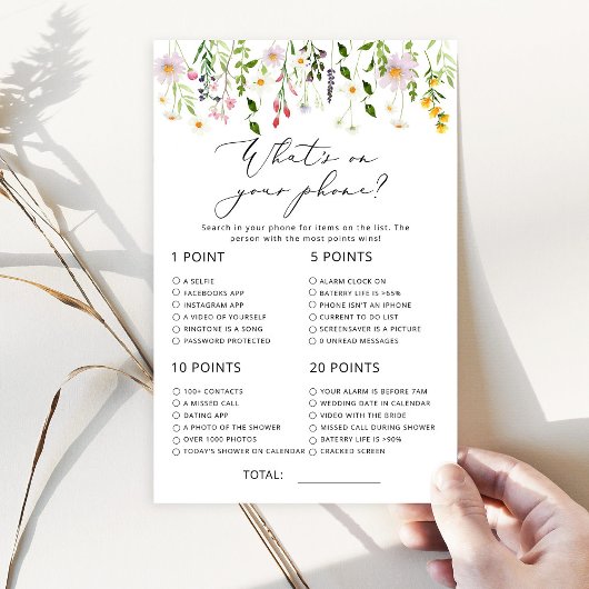 Minimalistische wildflower wat er op je telefoon s