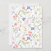 Minimalistische Wildflower Waterverf Volwassen Ver Kaart (Achterkant)