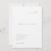 Minimalistische Wildflowers bruiloft uitnodiging (Voorkant)