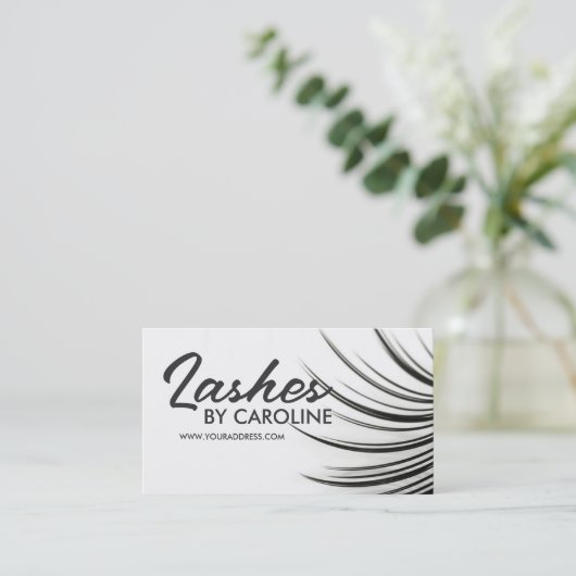 Minimalistische wimperextensies Visitekaartje (Staand voorkant)