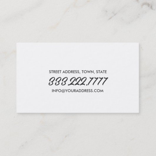 Minimalistische wimperextensies Visitekaartje (Achterkant)