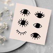 Minimalistische wimpers Extensions Beauty Salon Gi Vierkante Visitekaartje